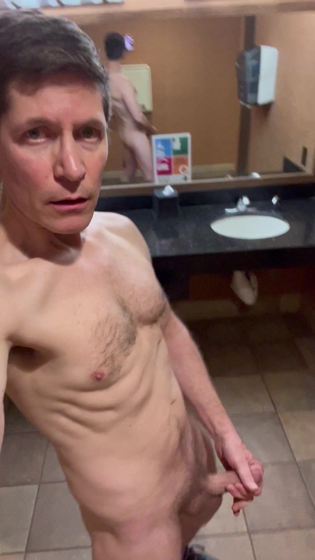 Quick bathroom nudity