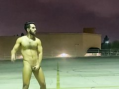 Naked in the parking lot