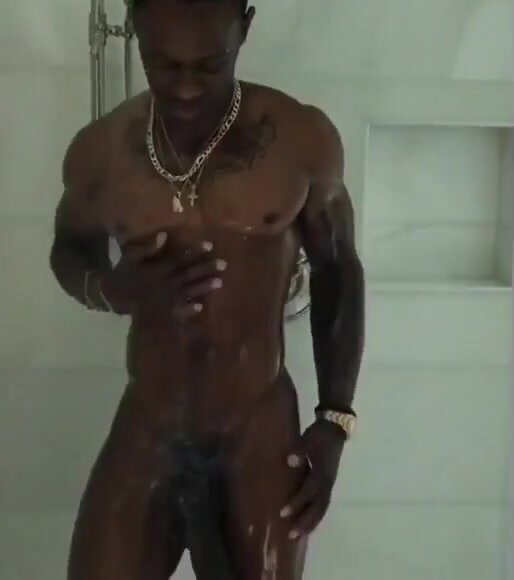big dicked black adonis in shower