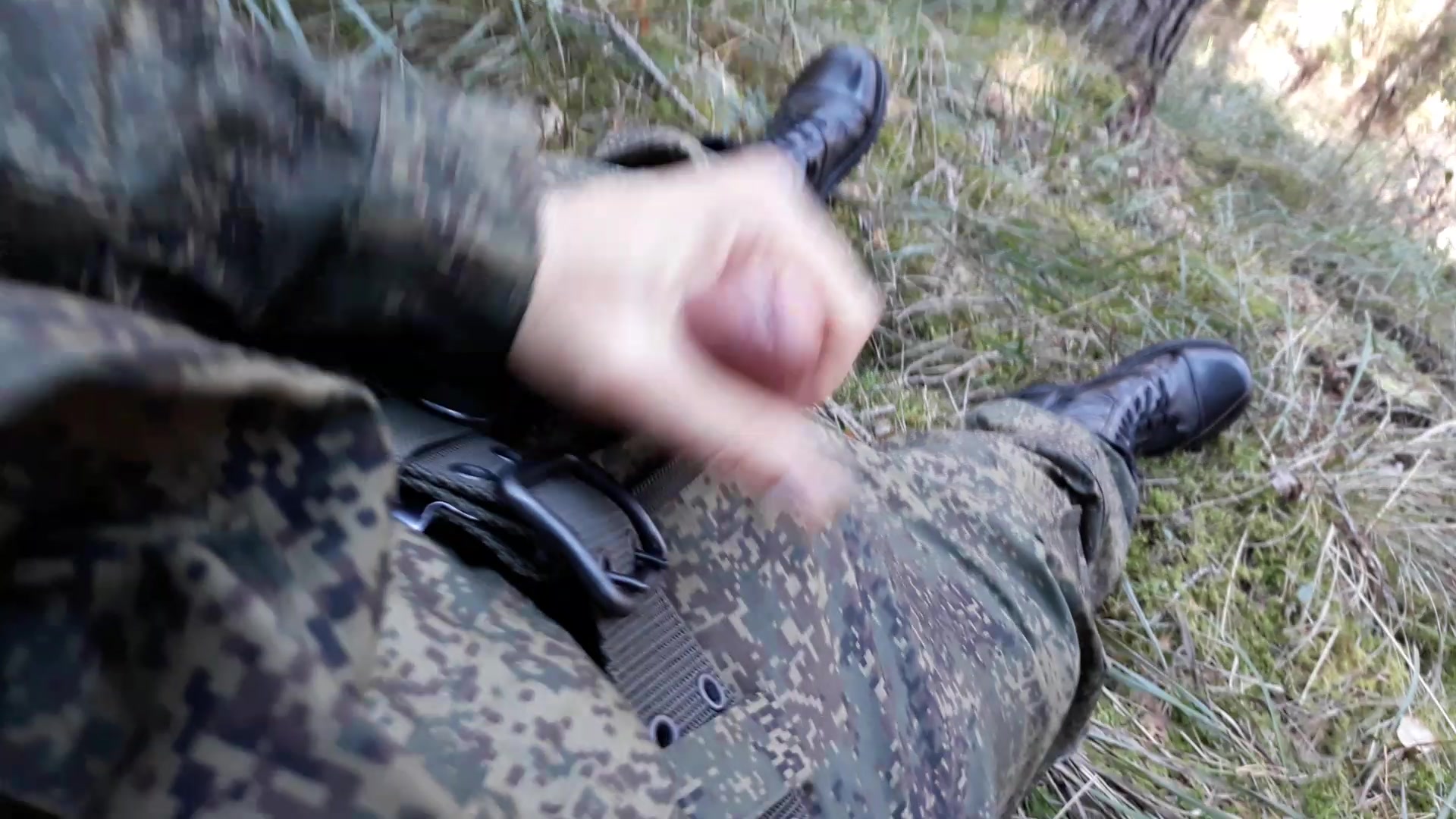 wanking in uniform