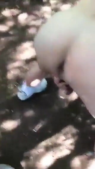 fag gets loaded by 2 guys in public park