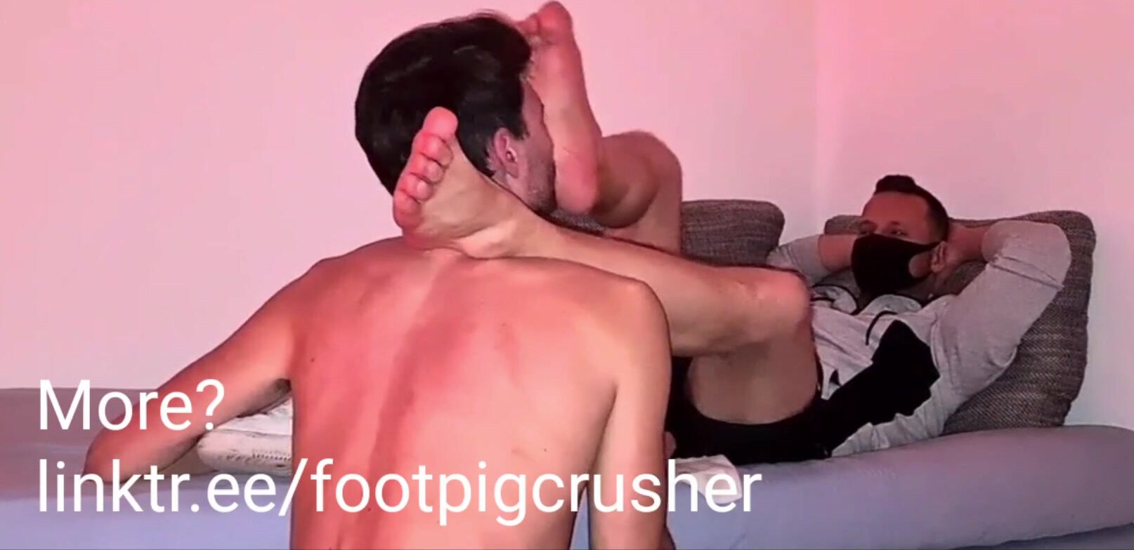 Rubbing my sweaty after gym feet over his face