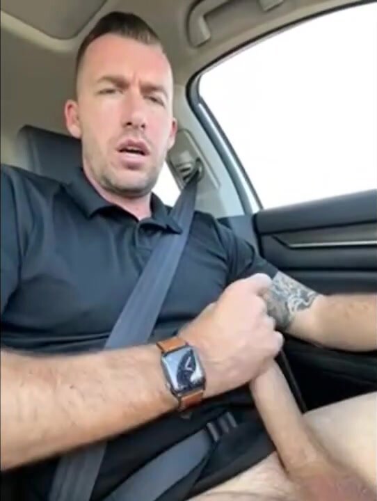 Straight police jerks in car (no audio)