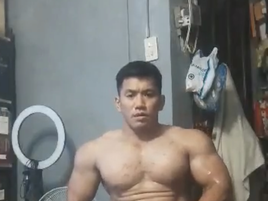Asian muscle hunk escort