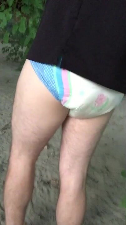 Showing My Diaper While on a Hike