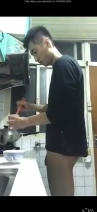 Hot guy in kitchen - video 2
