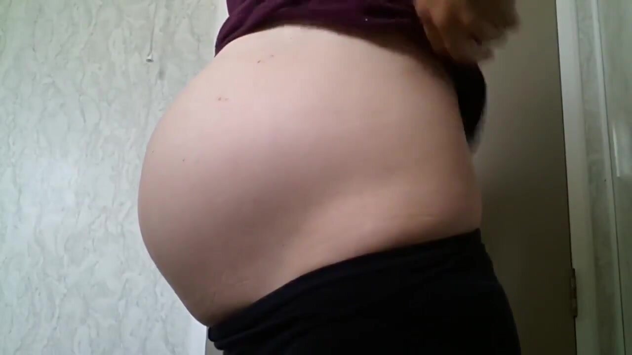 Pregnant woman burping