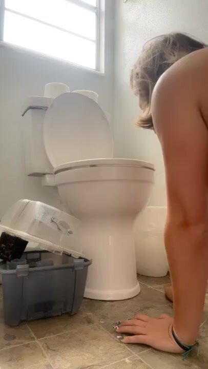 Toilet licking - video 14