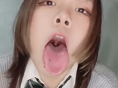 Asian  girls uvula and mouth