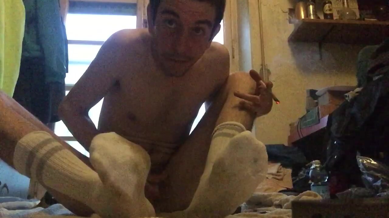 Scat boy fresh shit on feet socks