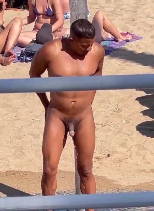 Nude beach shower