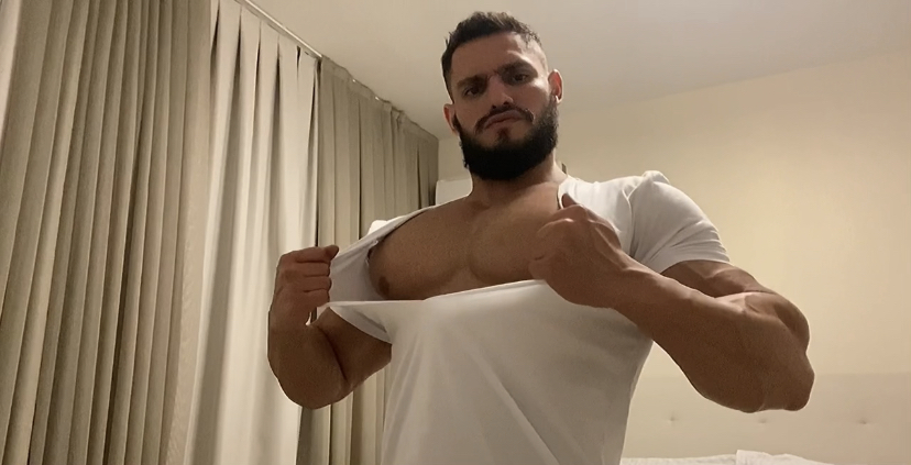 Muscle man shirt rip