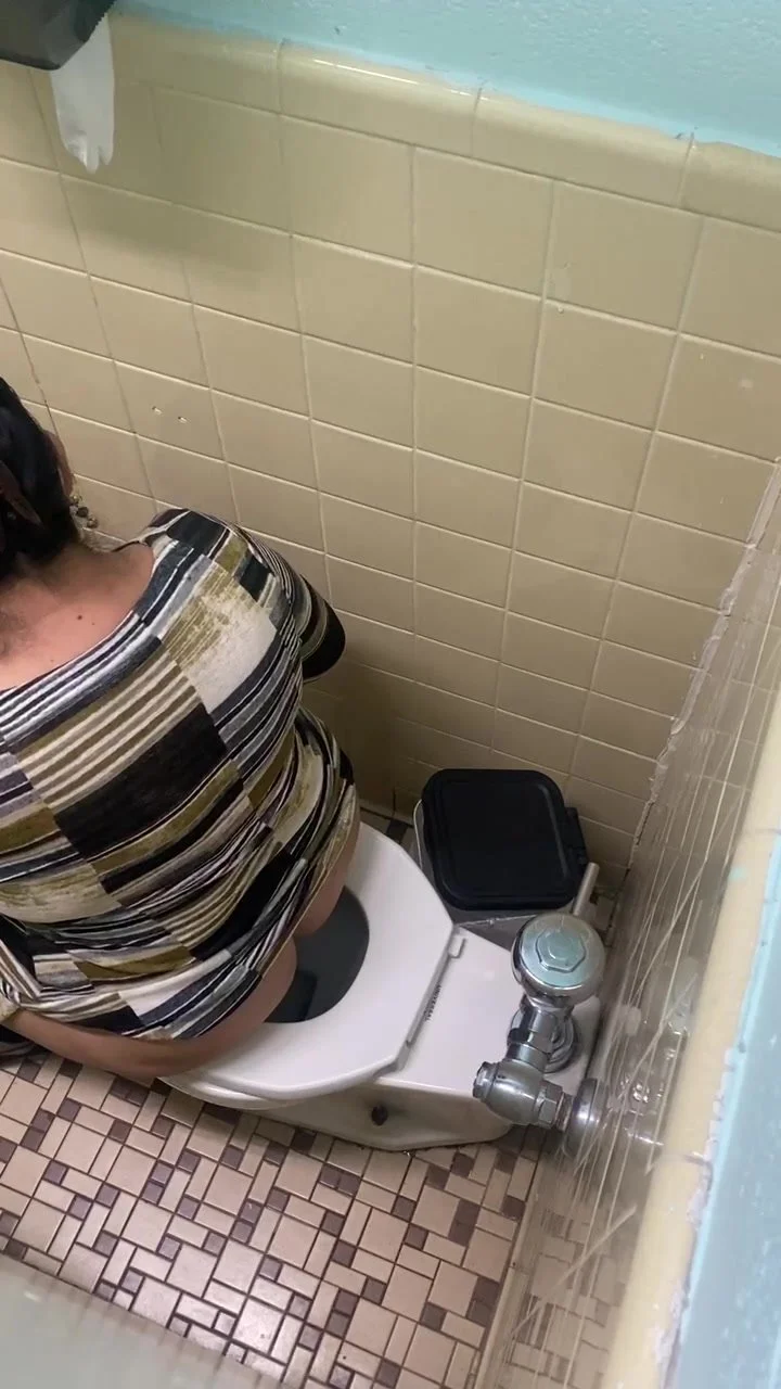 Voyeur woman pooping turds overstall. picture