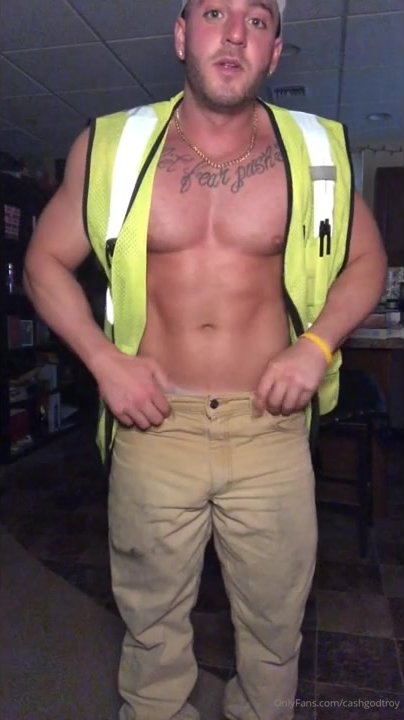 Muscle daddy construction roleplay