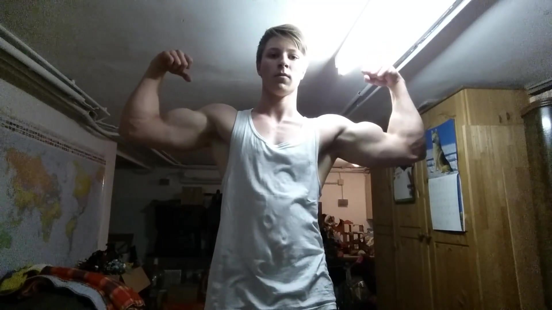 Cute boy biceps