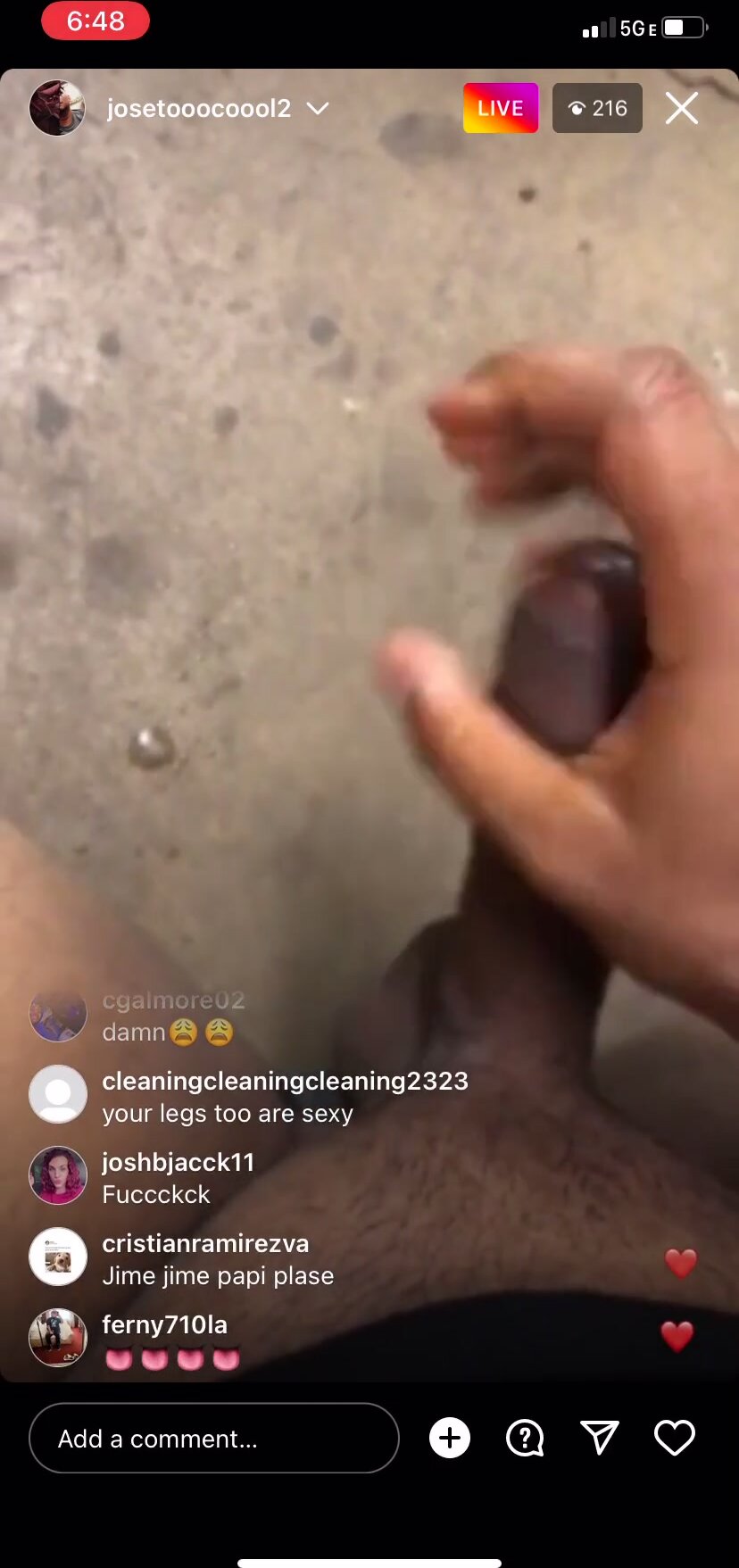 Jacking and Cumming for Live