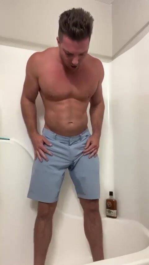 VERY hot man pisses his pants to be humiliated & expose