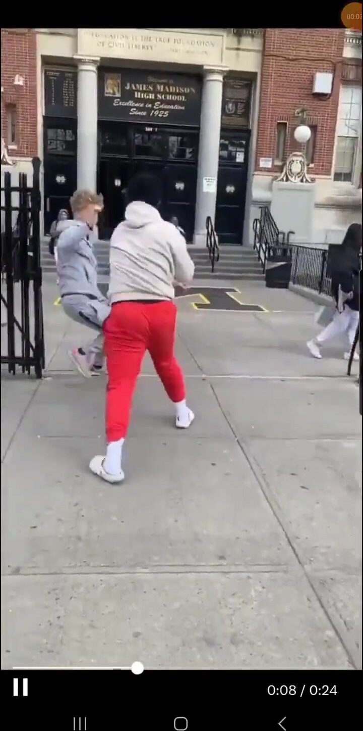 Blond white boy gets humliated in a 1v1