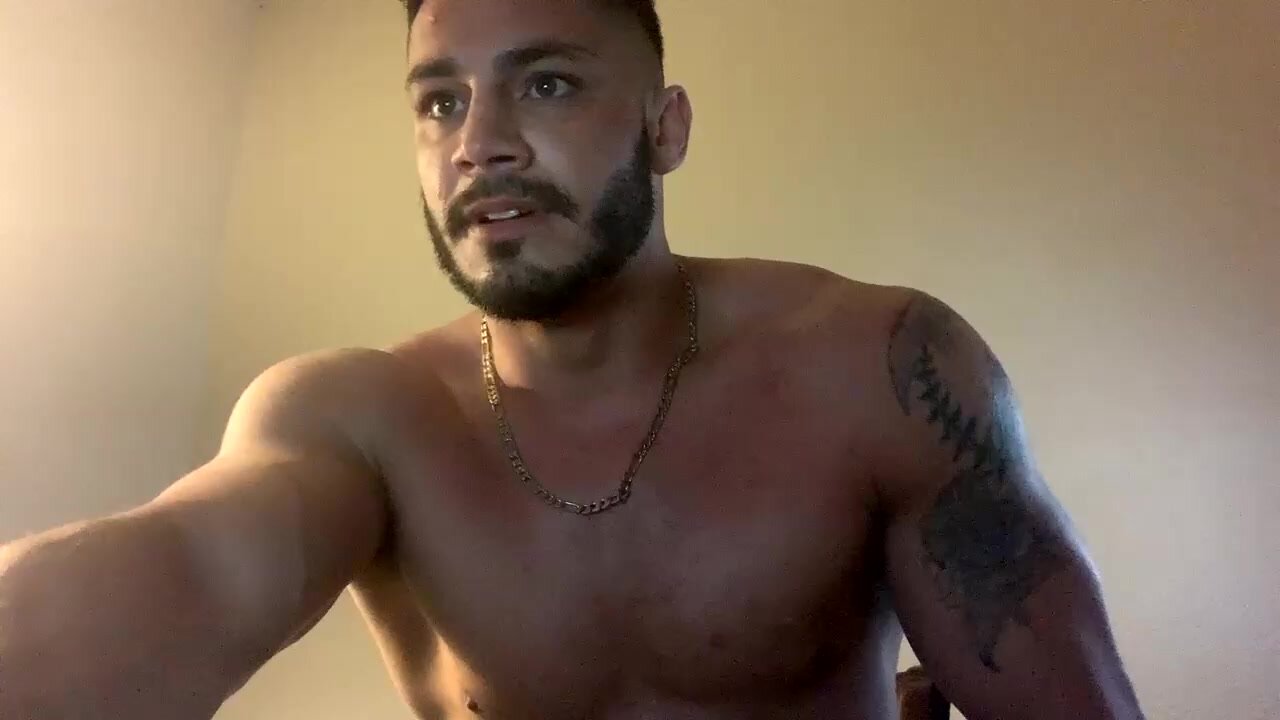 straight latin dude jerking and showing off