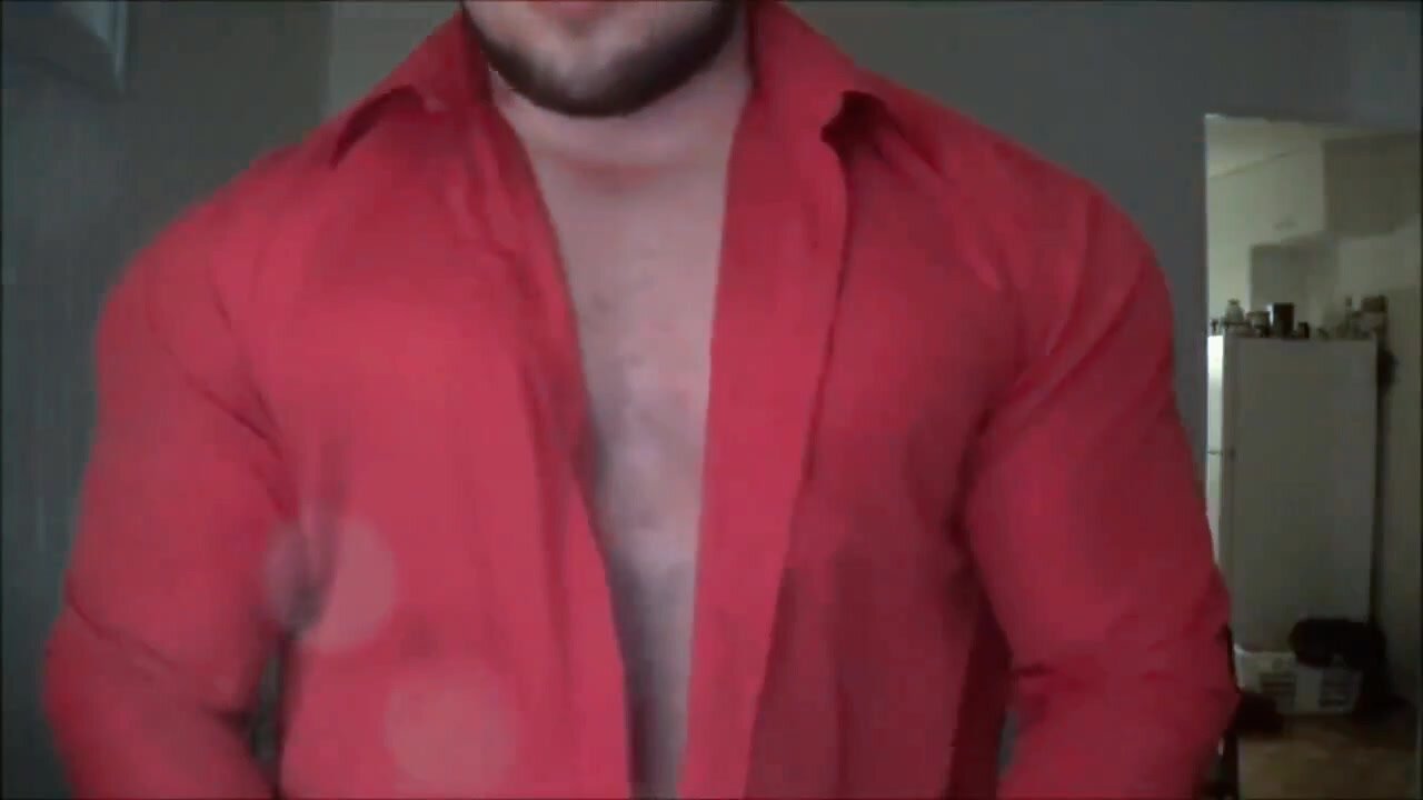 Red button up shirt