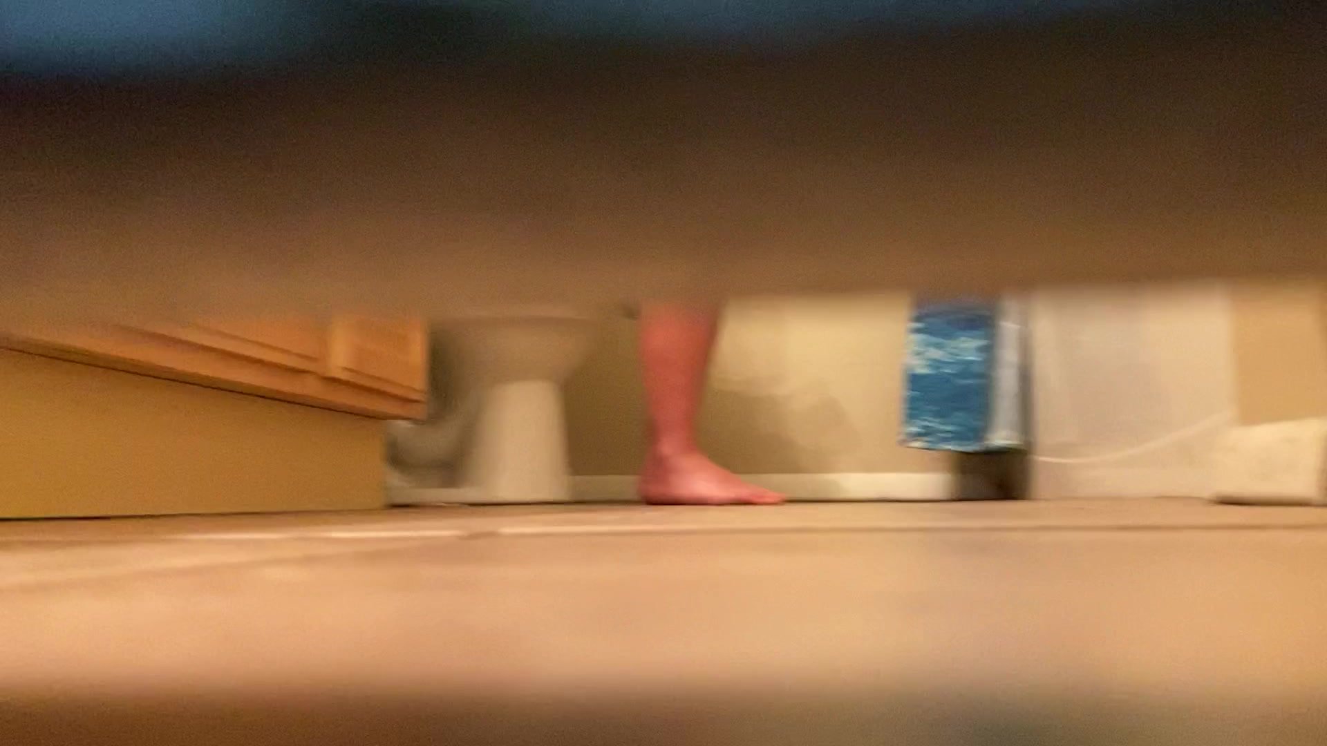 Spying on friend having a tinkle in the potty bathroom