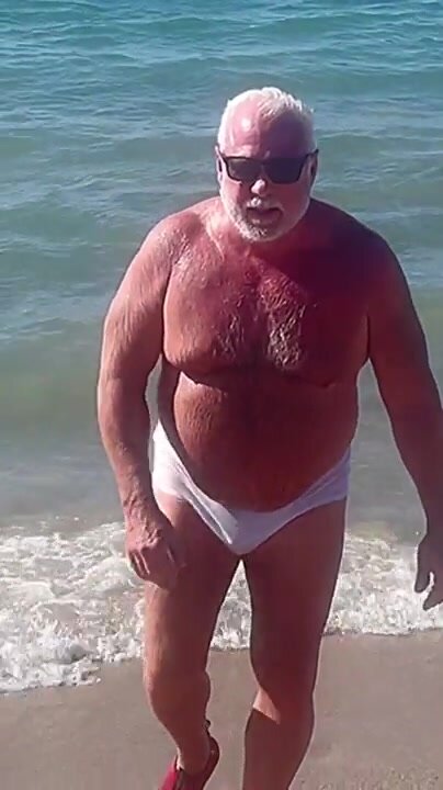 Sex grandpa on the beach
