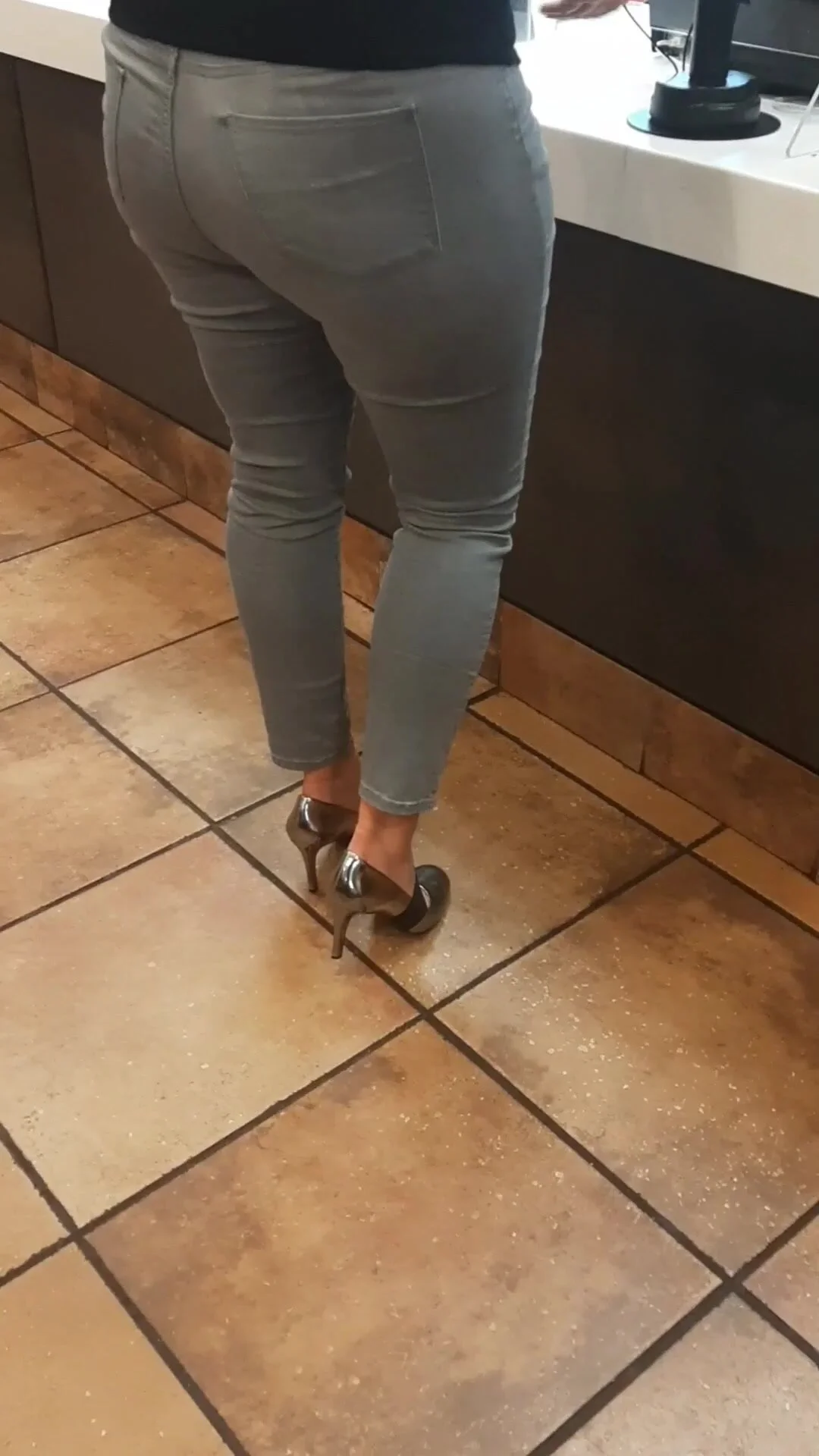 Public Evil Blonde Pissing All Over McDonalds… ThisVid pic