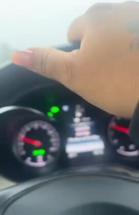 Woman driving too fast