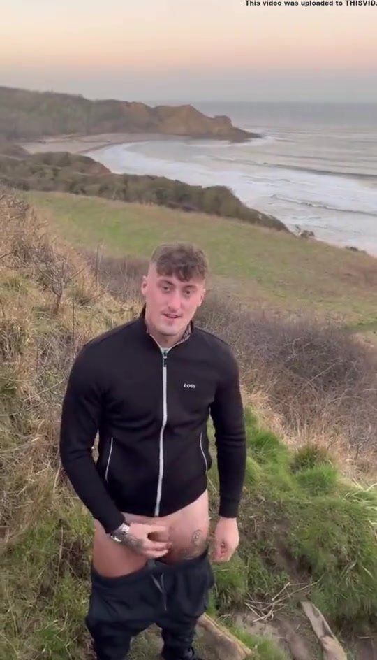 fit chav pissing outdoors