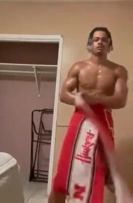Black guy out of the shower