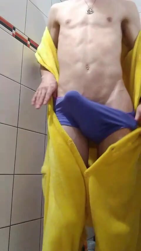 Young twink stripping and jerking