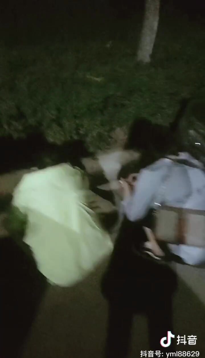 Chinese girl drunk vomit on street