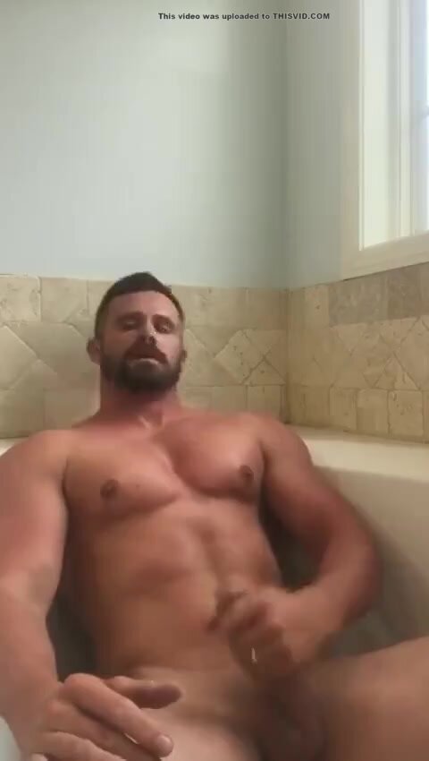 Str8 Muscular bored daddy need to release