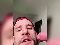 Sniffing and licking clean smegma dick - video 2