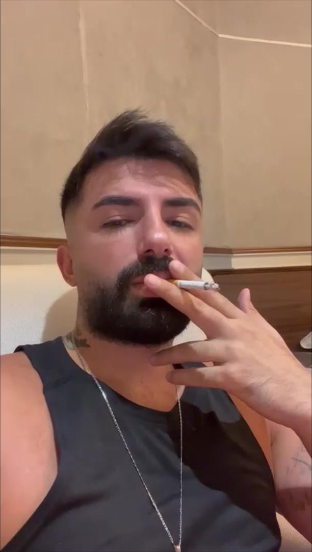 Male Prostitute: Young Turkish Stud Smoking