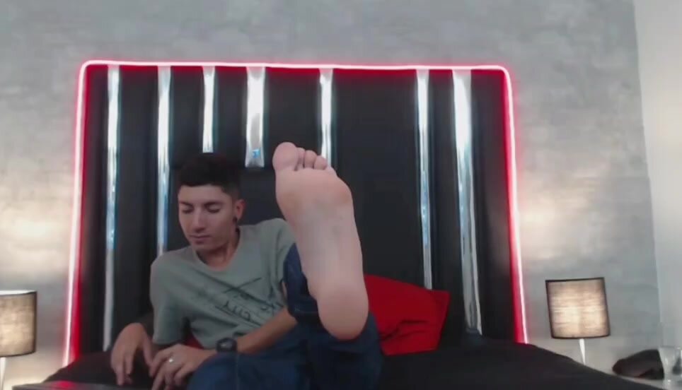 Cute latino guy's bare feet
