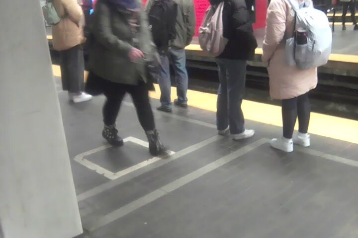 Pee desperation in subway station