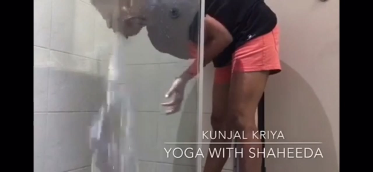 Yoga vomit in shower