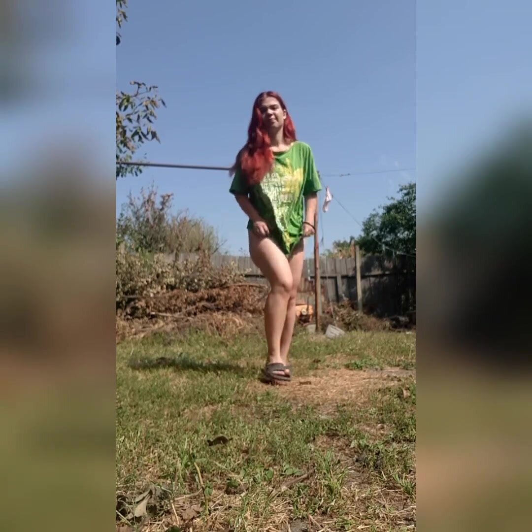 Redhead Wets Herself at the Park