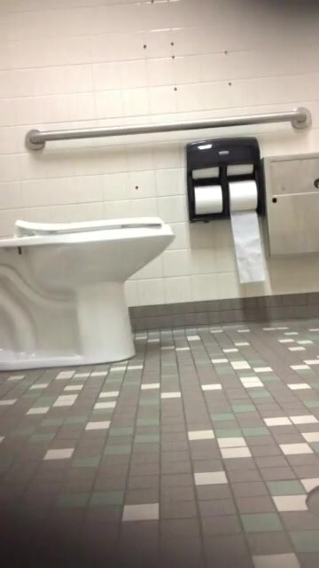 University Cafeteria bathroom spy