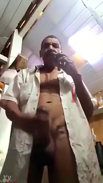 Black  Old Daddy Smokes Pipe & Cums Twice  With His Big