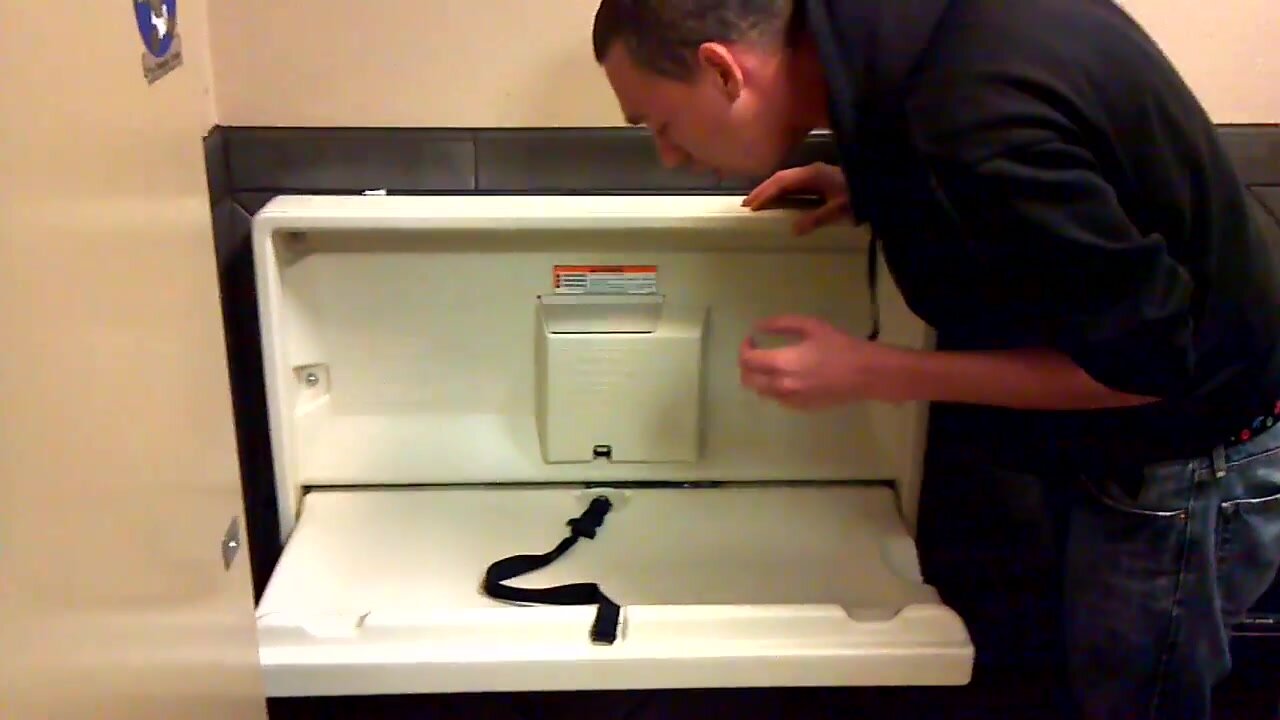 Guy Pukes On Public Changing Table
