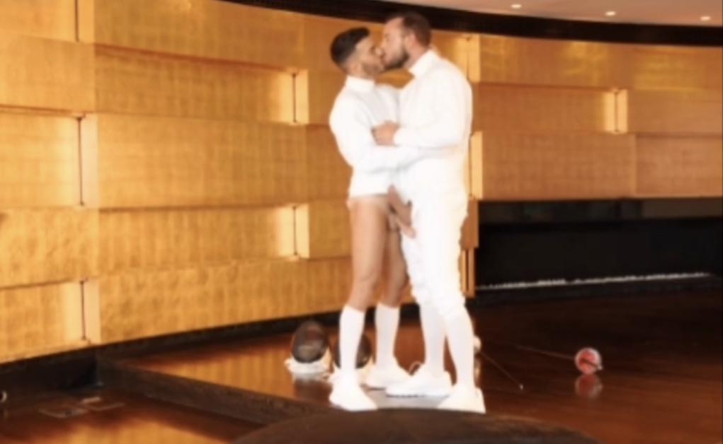 Gay fencers erect