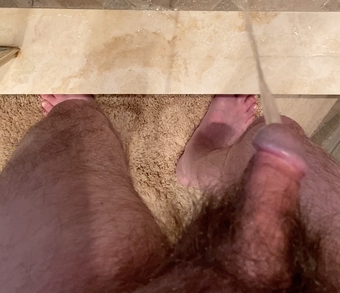 Pissing into the Shower