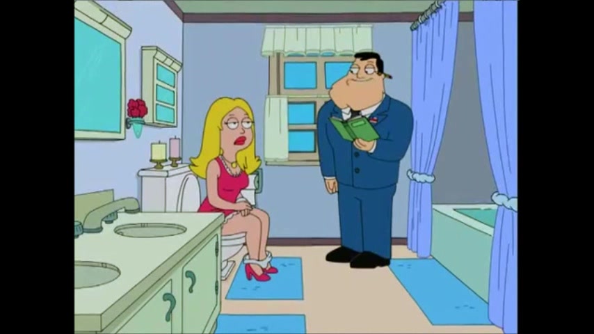 American Dad Francine on the toilet
