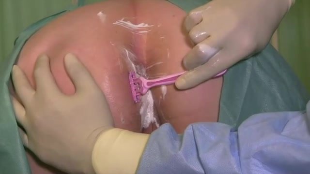 Empress Poison shaves patient's asshole in scrubs