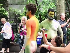 Hot Guy Being Body Painted Part 2
