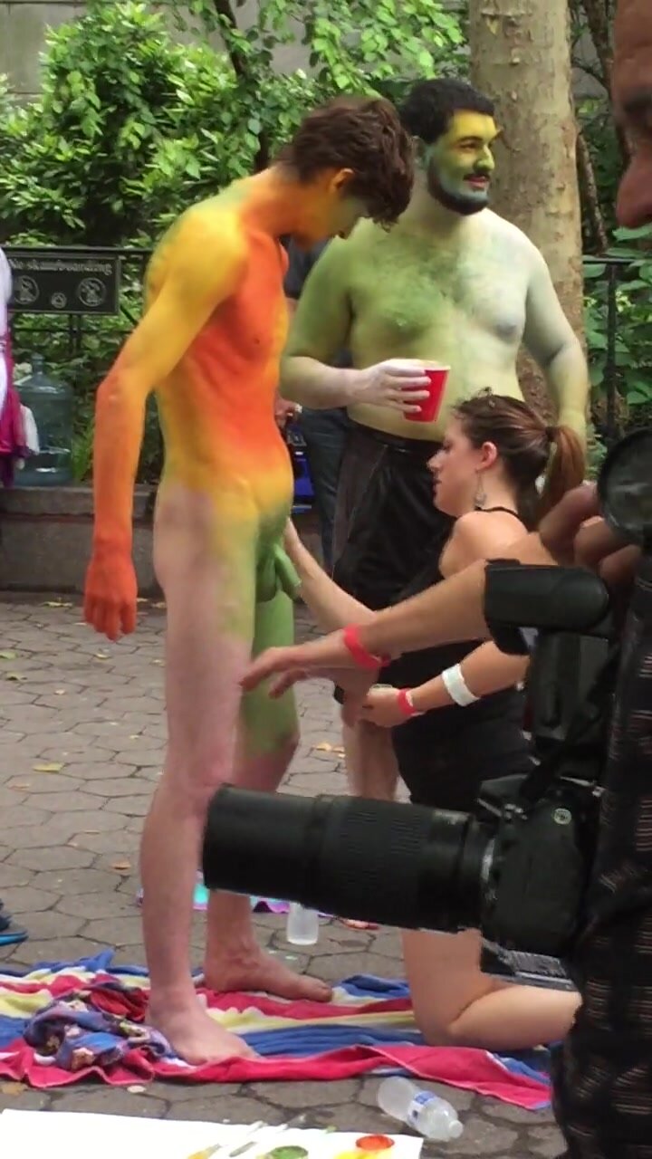 Hot Guy Being Body Painted Part 3