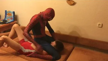 360px x 203px - Twink domination: Spiderman toys with his prey - ThisVid.com