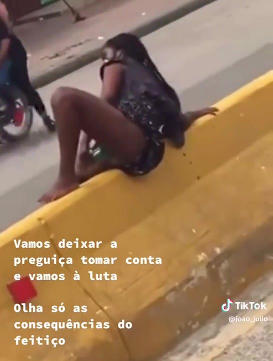 Woman masturbating in public in Angola